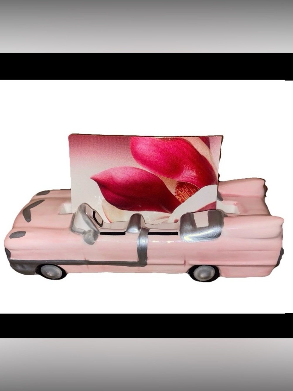 Mary Kay Ceramic Pink Cadillac Car Business Card Holder Collectible